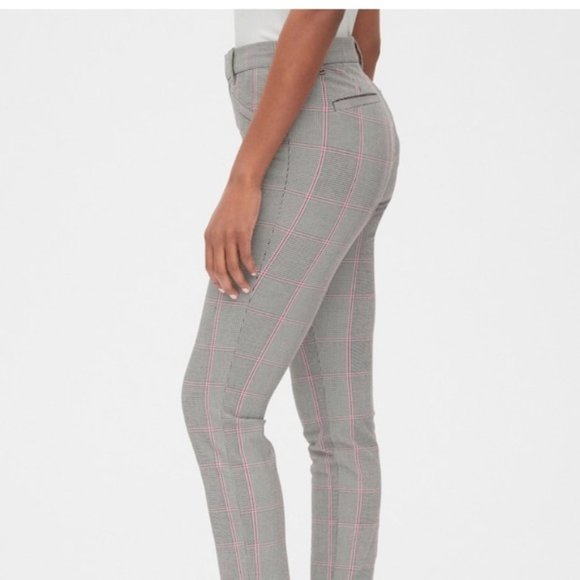 GAP Signature Skinny Ankle pants in red/black plaid, size 2 - Picture 1 of 7